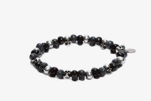 Alexander McQueen Beaded Skull Bracelet