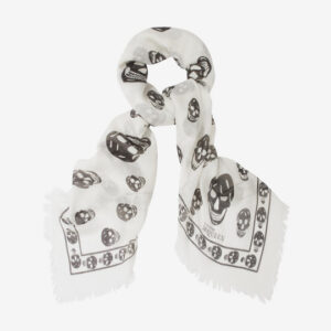 Alexander McQueen Classic Silk Blend Skull Scarf