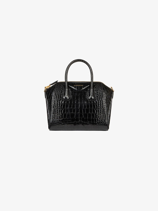Givenchy Small Antigona Bag In Crocodile Effect Leather
