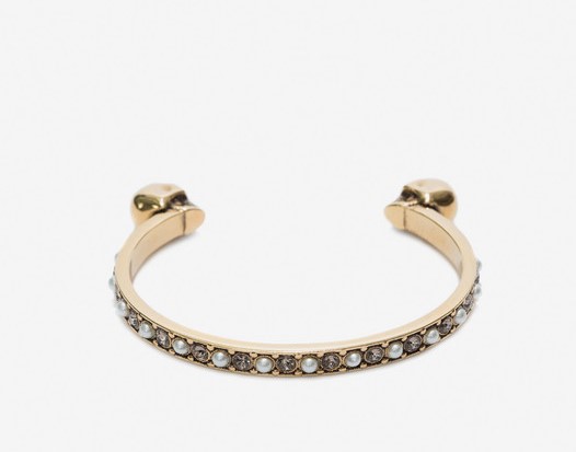Alexander McQueen Thin Twin Skull Bracelet