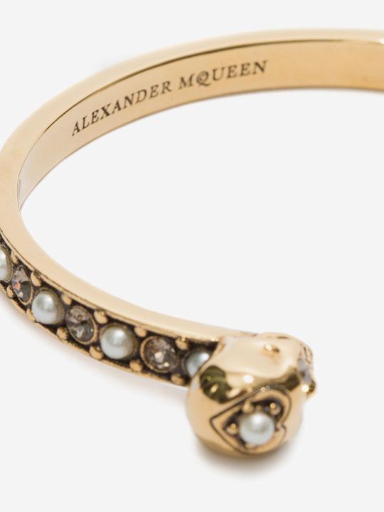 Alexander McQueen Thin Twin Skull Bracelet