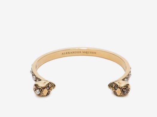 Alexander McQueen Thin Twin Skull Bracelet