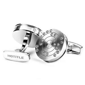 Hotitle Men cuff link "Ti22 – Titanium silver
