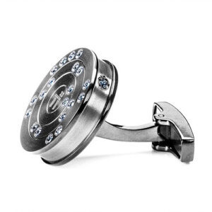 Hotitle Men cuff link "Ti22 – Metallic grey"
