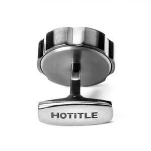HO Men cuff link  "Roulette – Metallic grey"