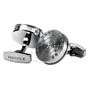 Hotitle Men cuff link "Ti22 – Metallic grey"