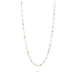 Marco Bicego Africa Collection Mixed Gemstone And Pearl Long Necklace