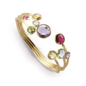 Marco Bicego Jaipur Color Collection Mixed Gemstone Three Row Bangle