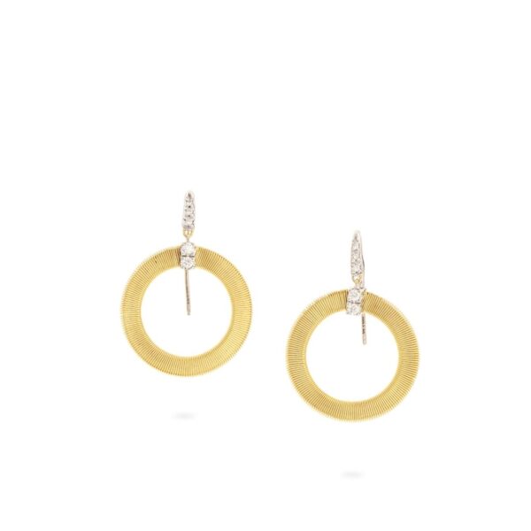 Marco Bicego Masai Collection Circle Drop Earrings - Yellow Gold