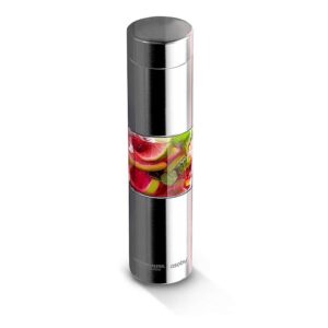 Asobu - Flavor U See a Stainless Steel Fruit Infuser Slim and Classy Water Bottle - Silver