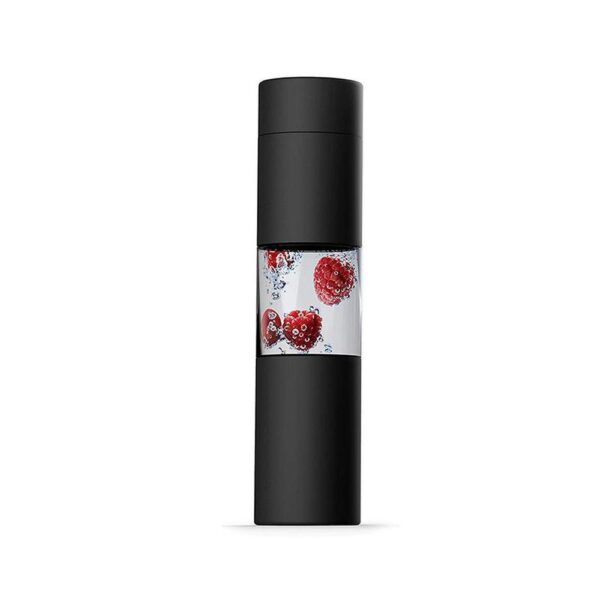 Asobu - Flavor U See a Stainless Steel Fruit Infuser Slim and Classy Water Bottle - Black