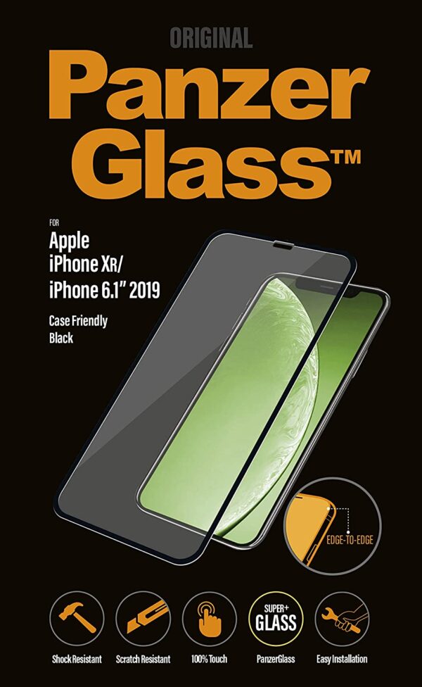 PANZERGLASS Edge to Edge Black Frame Screen Protector for iPhone 11, 6.1-inch
