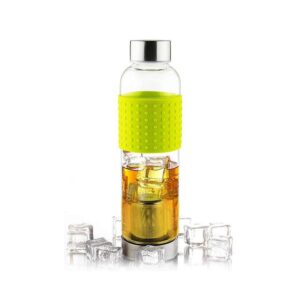 Asobu - Ice Tea and Coffee Infuser Glass Water Bottle To Go for Cold Brew 400 ml - Green
