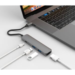 Addicted - 4 Hub USB-C 2.0, 2x USB 3.0 and 4K HDMI - Gray