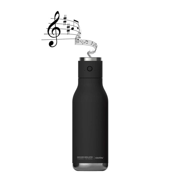 ASB-BT60-BLACK_1.jpg Asobu - Wireless Double Wall Insulated Stainless Steel Water Bottle with a Speaker Lid 17 Ounce - Black