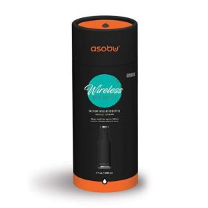 Asobu - Wireless Double Wall Insulated Stainless Steel Water Bottle with a Speaker Lid 17 Ounce - Black