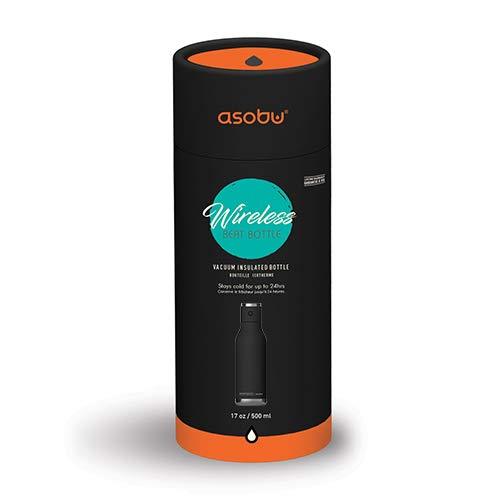 Asobu - Wireless Double Wall Insulated Stainless Steel Water Bottle with a Speaker Lid 17 Ounce - Black