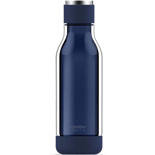 ASB-GT50-BLUE_1.jpg Asobu - Inner Peace Glass and Tritan Encased 17 Ounce Travel Water Bottle - Blue