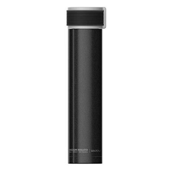 ASB-SBV20-BLACK.jpg Asobu - Skinny Mini 8oz Fashion Forward Double Walled Stainless Steel Insulated Water Bottle - Black
