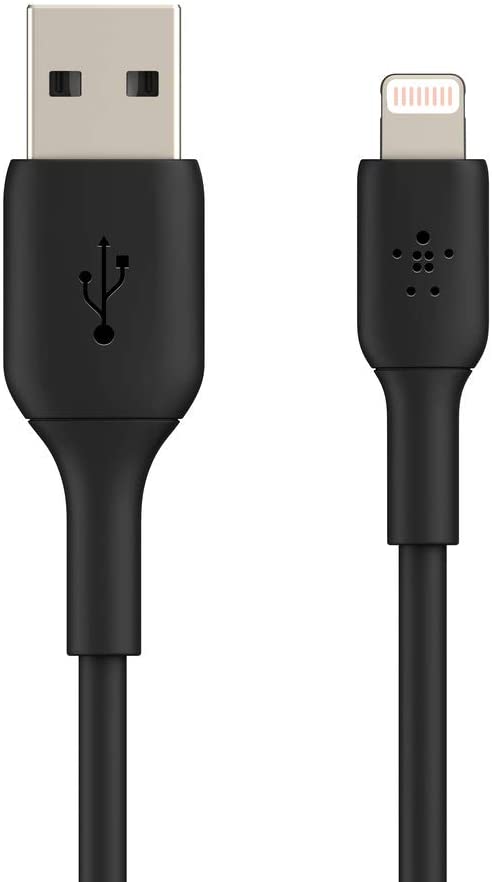 BKN-CAA002BT1MBK_1.jpg Belkin - Boost Charge USB-A to Lightning Braided Cable 1Meter - Black