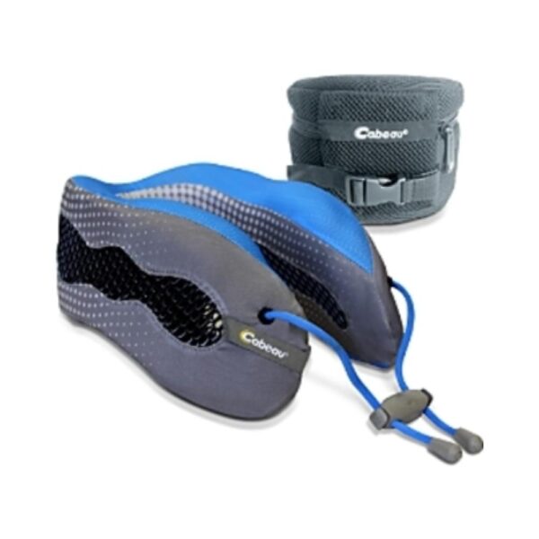 CB-EC2146_1.jpg Cabeau - Memory Foam Evolution Travel Pillow - Glacier Turquoise Gray Faded