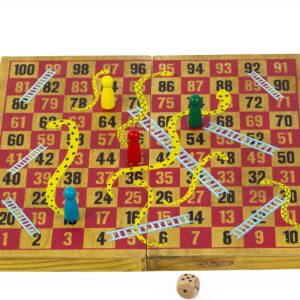 Professor Puzzle WOODEN SNAKES AND LADDERS - Traditional