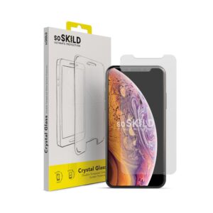 SoSkild - iPhone XS Max Defend Wallet Impact Case and Tempered Glass Screen Protector
