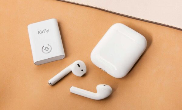 TWELVE SOUTH AirFly Airpod Bluetooth Dongle For Air Flights - White
