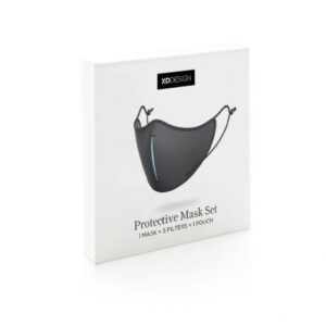 XD-Design ViralOff Protection Mask Set ( 1 Mask, 5 Filters, 1 Pouch) - Anti-Viral, Anti-Bacterial Face Mask, High Quality Adjustable, Reusable, Washable, and Comfortable - Black