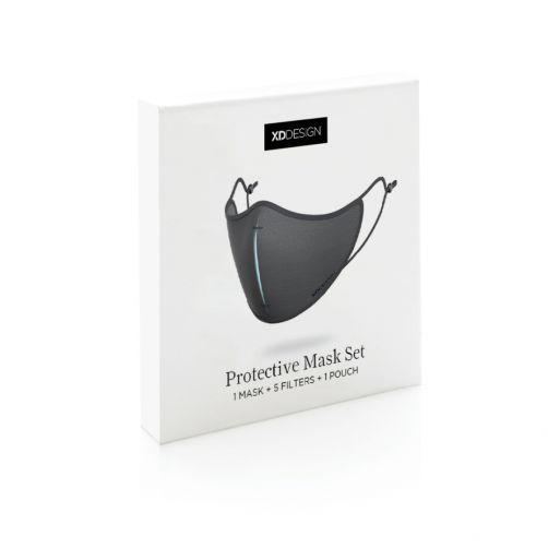 XD-Design ViralOff Protection Mask Set ( 1 Mask, 5 Filters, 1 Pouch) - Anti-Viral, Anti-Bacterial Face Mask, High Quality Adjustable, Reusable, Washable, and Comfortable - Black
