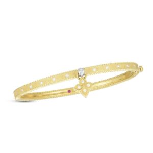 Roberto Coin Bracelet | Diamonds | Princess Flower - Yellow Gold, M 48X58 mm