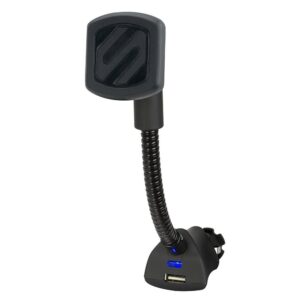 Scosche - Magnetic Power Socket Mount with Usb Charging Port