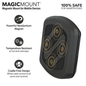 Scosche - Magnetic Power Socket Mount with Usb Charging Port
