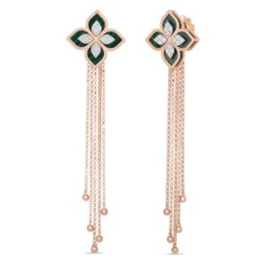 Roberto Coin Earrings | Malachite | Princess Flower
