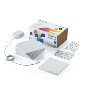 Nanoleaf - Canvas Square White Expansion 9 Pack Touch and Rhythm Sensitive LED Light Panels