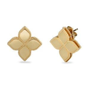 Roberto Coin Earrings | Gold | Princess Flower - Yellow gold