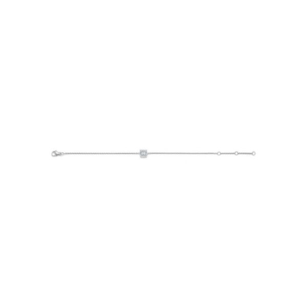 De Beers Wedding day jewellery Aura princess-cut diamond bracelet 18 cm