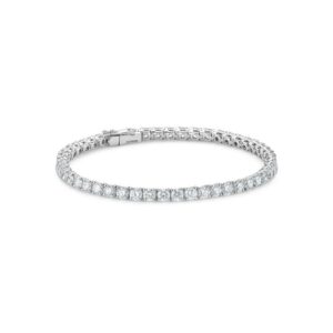 De Beers Wedding day jewellery DB Classic eternity line round brilliant diamond bracelet