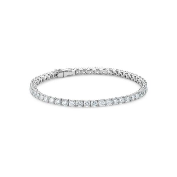 De Beers Wedding day jewellery DB Classic eternity line round brilliant diamond bracelet