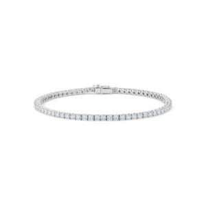 De Beers Wedding day jewellery DB Classic eternity line round brilliant diamond bracelet