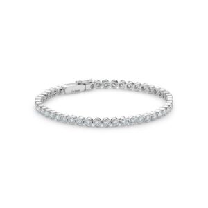 De Beers Wedding day jewellery DB Classic eternity line round brilliant diamond bracelet