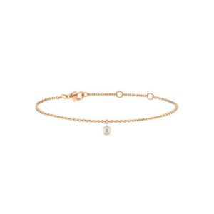 De Beers Wedding day jewellery Clea one Diamond in gold -18 cm bracelet