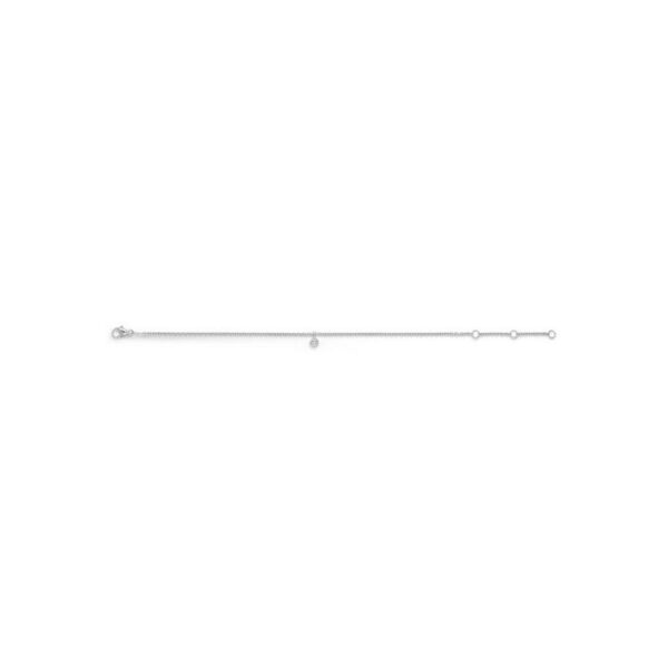 De Beers Wedding day jewellery Clea one diamond bracelet in white gold 18 cm
