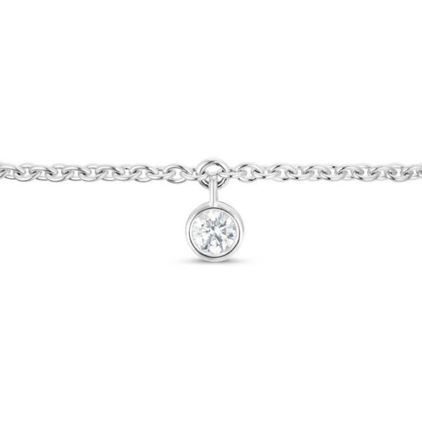 De Beers Wedding day jewellery Clea one diamond bracelet in white gold 18 cm