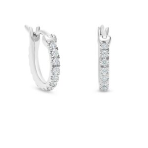 De Beers Wedding day jewellery DB Classic hoop earrings in white gold