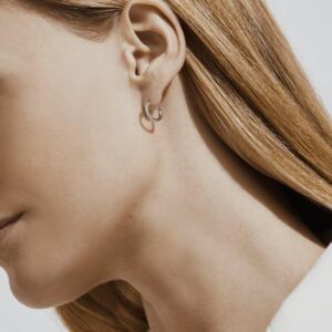 De Beers Wedding day jewellery DB Classic hoop earrings in white gold