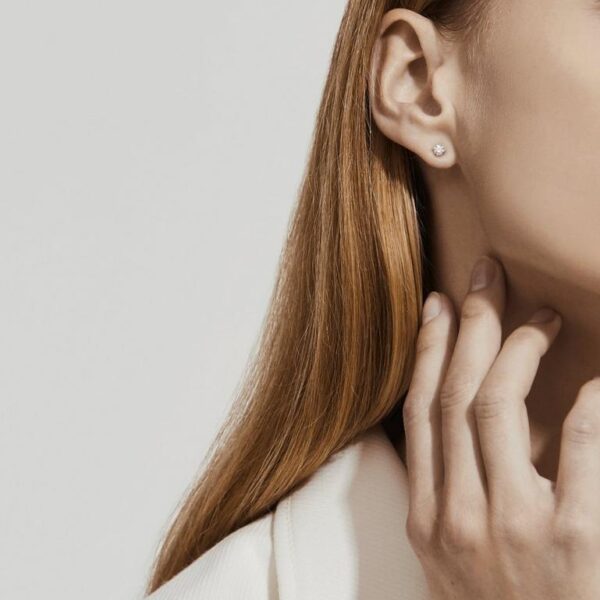 De Beers Wedding day jewellery DB Classic round brilliant diamond studs
