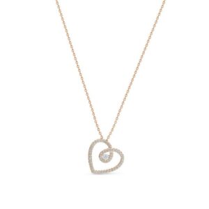 De Beers Wedding day jewellery DB Classic heart pendant in rose gold