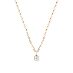 De Beers Wedding day jewellery Clea one diamond pendant 45 cm