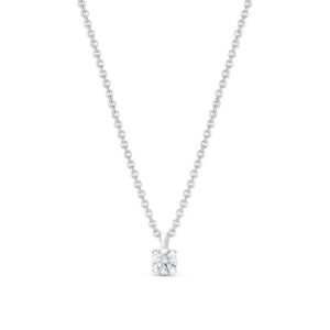 De Beers Wedding day jewellery DB Classic round brilliant diamond pendant